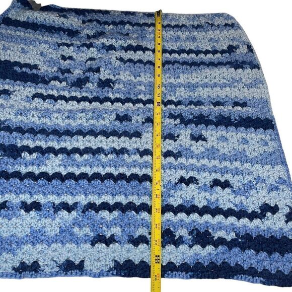 Shades of Blue Handmade Crochet‎ Baby Blanket - Baby boy - Picture 4 of 5